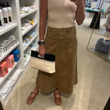 Cotton Twill Waist Detail Skirt