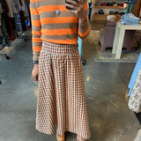 Brushed Stripe in Camel and Orange