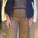 Mid Rise Vintage Washed Barrel Pants