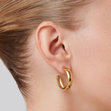 Staple Hoops Gold -Medium