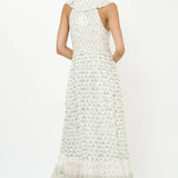 Ruffle V-Neck Maxi Dress -Juniper Olive
