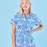 Gwyneth Dress -Navy Jardin