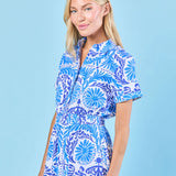 Gwyneth Dress -Navy Jardin