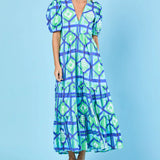 Margot Dress -Navy Picnic