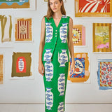 Isla Skirt -Herring Green