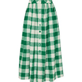 Eva Skirt -Emerald Check