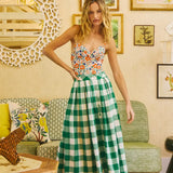 Eva Skirt -Emerald Check