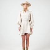 Camille Linen Dress -Natural