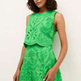 Davis Shell Top -Emerald