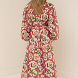 Noddy Dress -Pink Citrus Tile