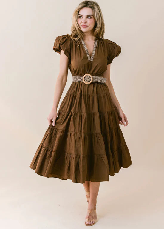 Daphne Dress -Black / Mocha