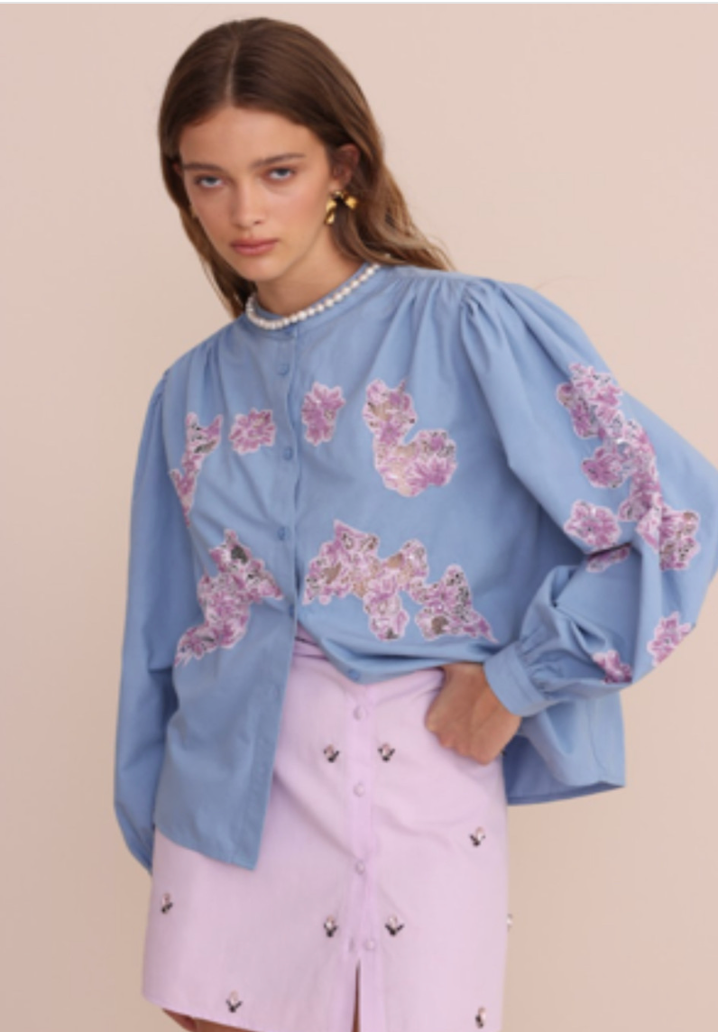 Monet Shirt -Celeste