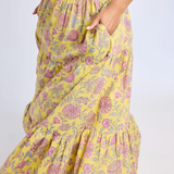 Paola Skirt -Citron Floral