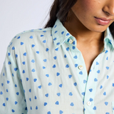 Sofia Top -Blue Hearts