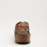 Laine Platform Wedge Sandal -Rich Cognac Leather