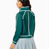 Scuba Light Bainbridge Quarter Zip Sweatshirt in Ivy