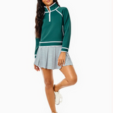 Scuba Light Bainbridge Quarter Zip Sweatshirt in Ivy