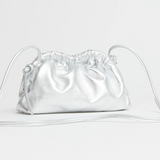 Mini Cloud Clutch in Silver