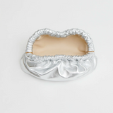 Mini Cloud Clutch in Silver