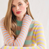 Cashmere Cut Up Stripe Crew
