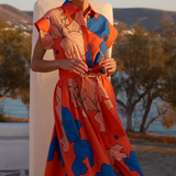 Belted Shirt Dress in Bora Bora