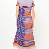 Short Sleeve Shift Maxi Dress -Blue Solstice