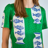 Valerie Dress -Herring Green