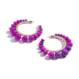Graduated Ball Hoops - Amethyst