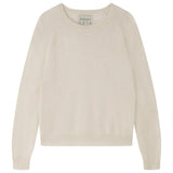 Crop Cashmere Crew Neck Sweater in Oatmeal
