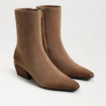 Sam Edelman Harmony tan suede ankle boots with block heel and side zip