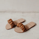 Haylee Scrunch Sandal -Cognac