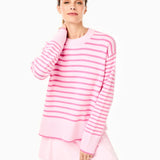 Carlyle Crewneck Sweater -Pink Stipe