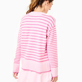 Carlyle Crewneck Sweater -Pink Stipe