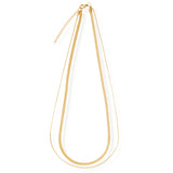 Cassia Double Chain Necklace -Gold
