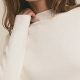 The Long Sleeve Whitney Top -Ivory