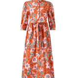 Marlene Dress -Orange Floral