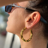 Astrid Hammered Hoop