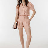 Athina Linen Shirt -Soft Pink