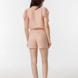 Athina Linen Shirt -Soft Pink
