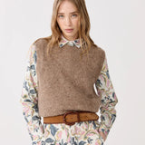 Alpaca Knitted Vest -Cookie