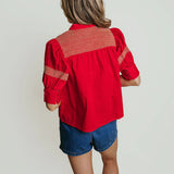 Sutton Blouse - Red