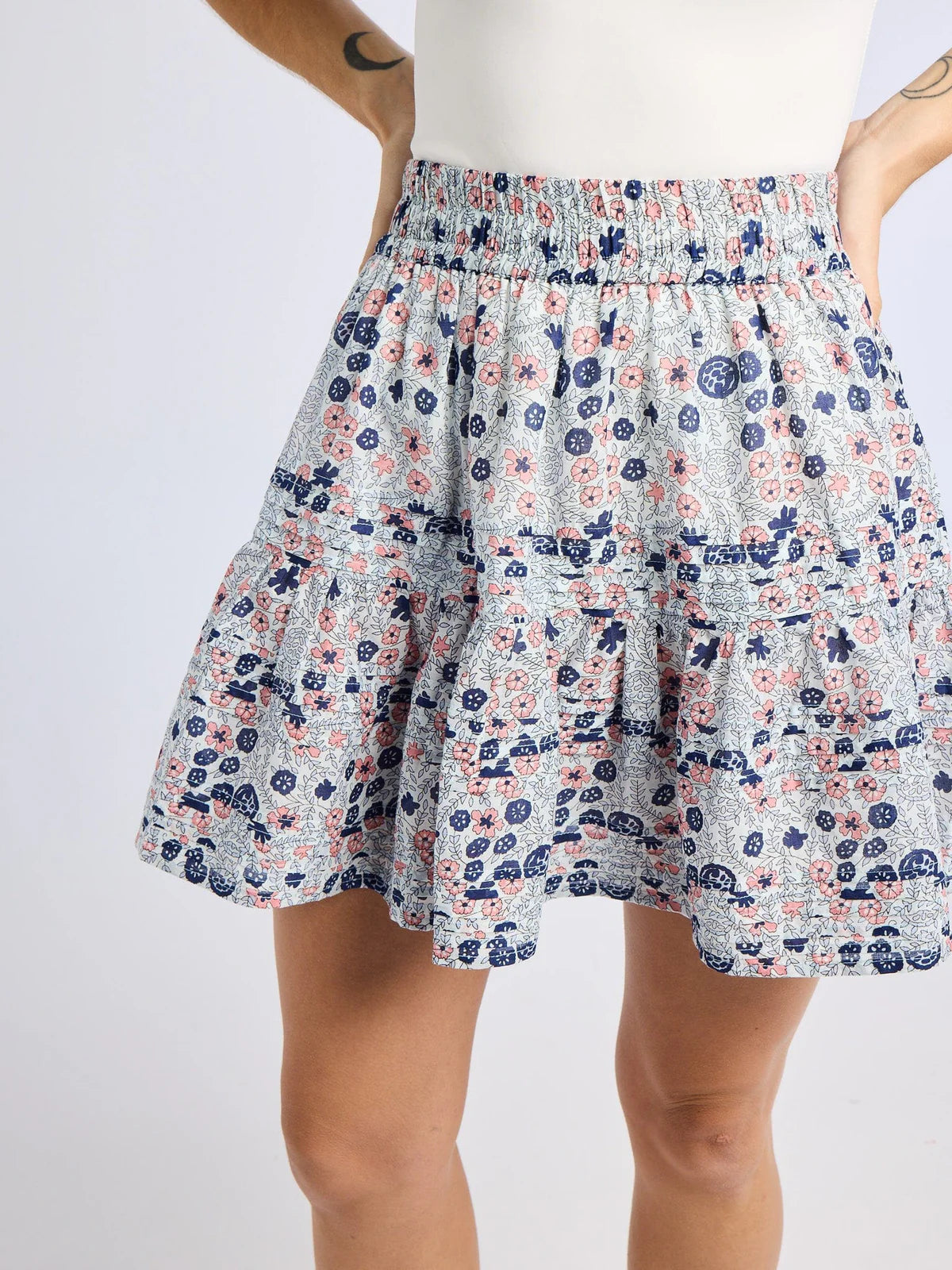 Rowan Skirt -Navy Floral