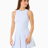 Racquet Dress -White/Violet Stripe