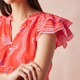 Wilora Blouse -Vani Papaya